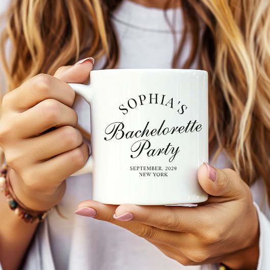 Personalized wedding keepsake mug for bridesmaids