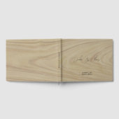 Personalized Wedding Modern Minimalist Faux Wood Gastenboek (Volledig)