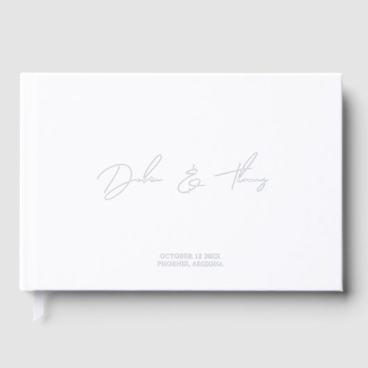 Personalized Wedding Modern Minimalist White (Recto)