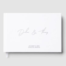 Personalized Wedding Modern Minimalist White