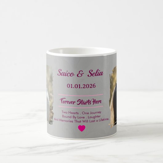 Personalized Wedding Mug  | Custom Couple  (Centre)