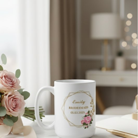 personalized wedding mug - gift for bridesmaid