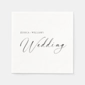 Personalized Wedding Napkins | Minimalist Servet (Voorkant)