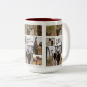 Personalized Wedding Photo Collage Mug (Devant droit)
