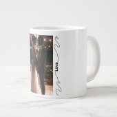 Personalized Wedding Photo Mug for Couples Extra Grote Beker (Voorkant rechts)