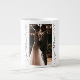 Personalized Wedding Photo Mug for Couples Extra Grote Beker