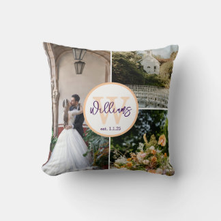 Personalized Wedding Pillow with Initial & Date Kussen
