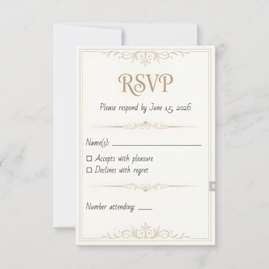 Personalized Wedding RSVP Card – 3.5x5 Printable (Devant)