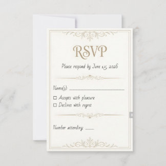 Personalized Wedding RSVP Card – 3.5x5 Printable Kaartje
