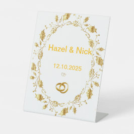 Personalized Wedding sign  Reclamebord Met Voetstuk