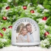 Personalized Wedding Snow Globe – 2 Photo Keepsake Sneeuwbol (Kerstmis)