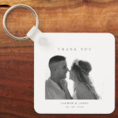 Personalized Wedding Thank You Photo Sleutelhanger (Voorkant)