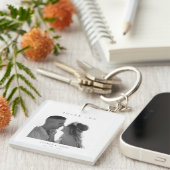 Personalized Wedding Thank You Photo Sleutelhanger (Voorkant Rechts)