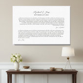 Personalized Wedding Vows Keepsake Canvas Afdruk
