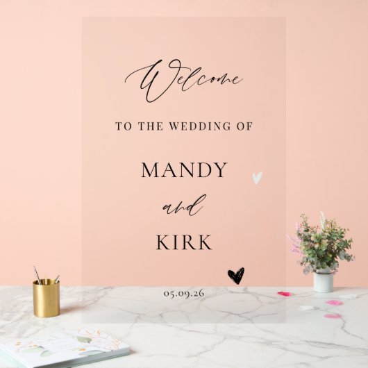 Personalized Wedding Welcome Sign (Mariage)