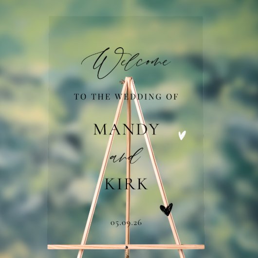 Personalized Wedding Welcome Sign Acryl Bord (Neutraal)