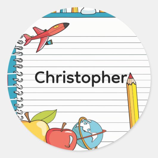 Personalized Welcome Back to School Name Stickers (Devant)