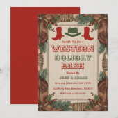Personalized Western Christmas Holiday Party Kaart (Voorkant / Achterkant)