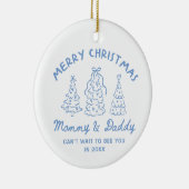 Personalized Whimsical Baby Announcement Ornament (Rechts)