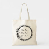 Personalized Whimsical Floral Wreath Tote (Achterkant)