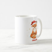 Personalized Whimsical Fox Christmas Mug (Devant droit)