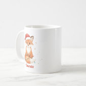 Personalized Whimsical Fox Christmas Mug (Devant gauche)