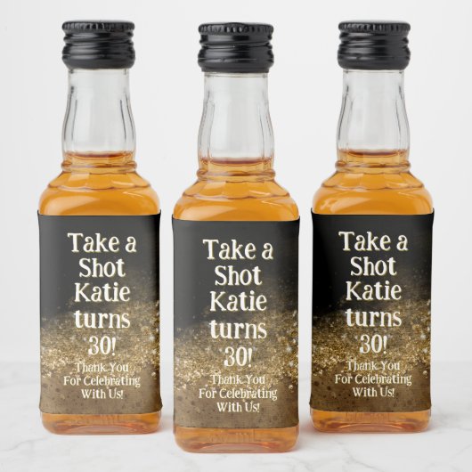 Personalized Whiskey Bottle Label – Birthday Party Likeurfles Etiket (Flessen)