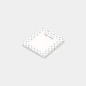 Personalized White & Black Bow Script Post-it® Notes (Schuin)