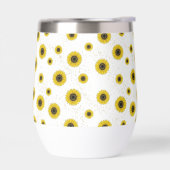 Personalized White Sunflower Pattern 11oz Cup (Gauche)
