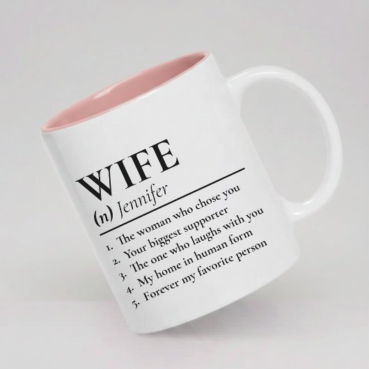 Personalized Wife Definition Mug Newlyweds Gift