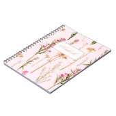 Personalized Wildflower Pink Spiral Notebook Notitieboek (Linkerzijde)