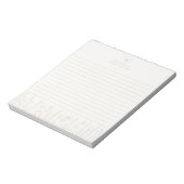 Personalized Wildflower Taupe Desk Notepad Notitieblok (Gedraaid)