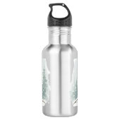 Personalized Winter Bear Water Bottle Waterfles (Achterkant)