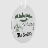 Personalized Winter Christmas Tree Ornament (devant)