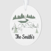 Personalized Winter Christmas Tree Ornament (devant)