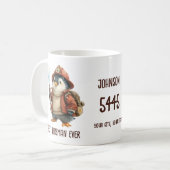 Personalized Winter Penguin Firefighter Gift Mug (Devant gauche)