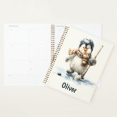 Personalized Winter Penguin Hockey Kid (Devant avec enveloppe)