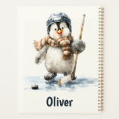 Personalized Winter Penguin Hockey Kid (Dos)