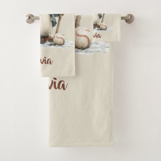 Personalized Winter Penguin Softball Kid (En situation)