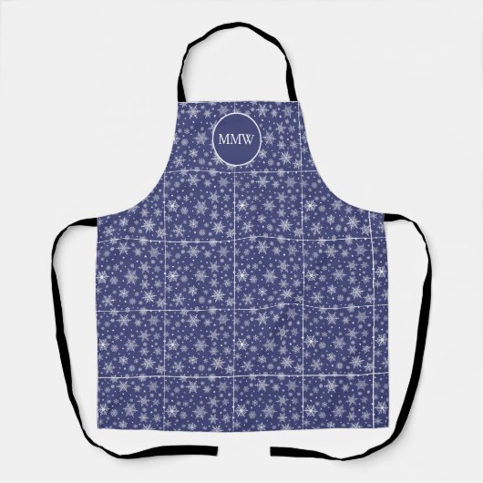 Personalized Winter Snowflake Apron Schort (Voorkant)