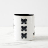 Personalized Witch & Black Cat Mug with Gothic Bow (Centre)