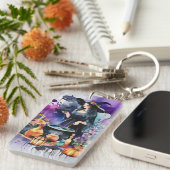 Personalized Witches Spell Watercolor Sleutelhanger (Voorkant Rechts)