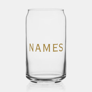 Personalized With Last Name or Nickname on Them Blikvorm Glas