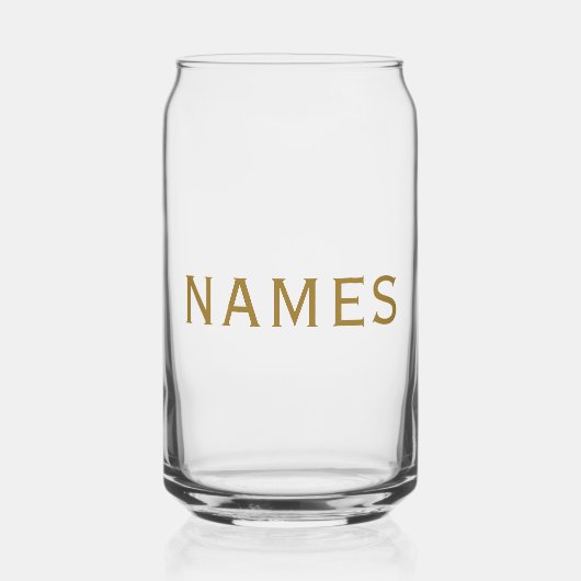 Personalized With Last Name or Nickname on Them Blikvorm Glas (Voorkant)