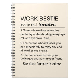 Personalized Work Bestie Definition Notitieboek