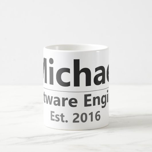 Personalized Work Mug – Custom Name & Job Title Gi (Centre)