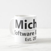 Personalized Work Mug – Custom Name & Job Title Gi (Devant gauche)