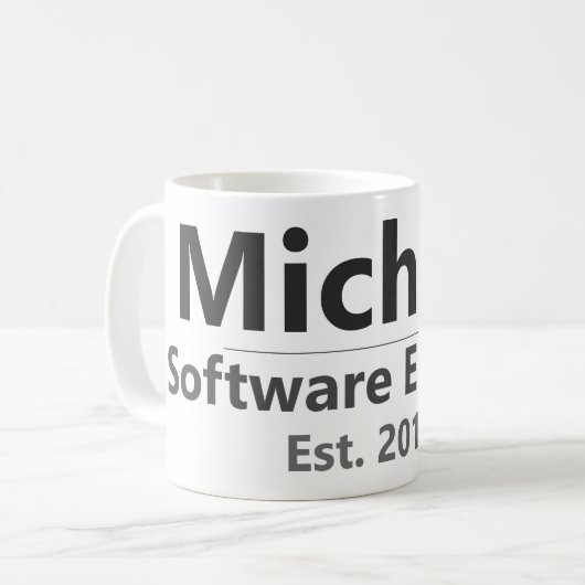 Personalized Work Mug – Custom Name & Job Title Gi (Devant gauche)