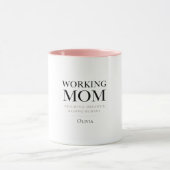 Personalized Working Mom – Custom Boss Mom Gift Mok (Midden)