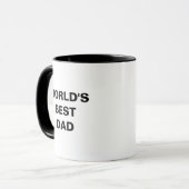 Personalized World's Best Dad Mug Fathers Day Gift (Devant gauche)